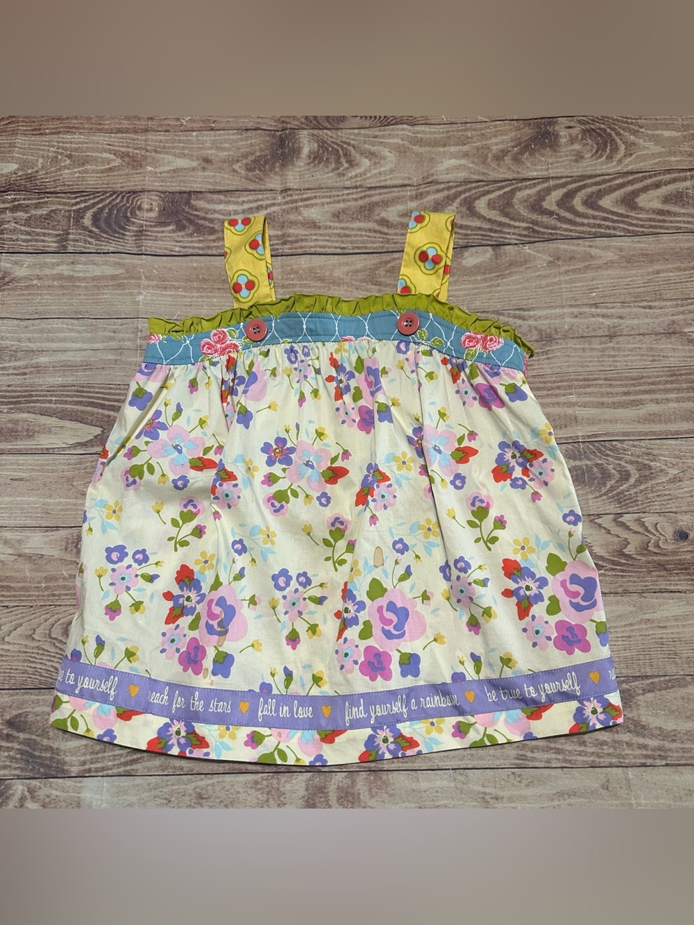Vintage Matilda Jane Good Hart 2Art in the Park Ethel tank top buttons straps